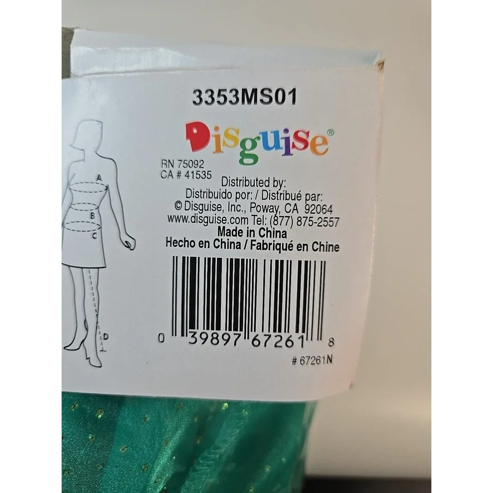 WOMEN'S ARIEL DELUXE COSTUME Sz 4-6  Adult Halloween Costume Party Dress Disney